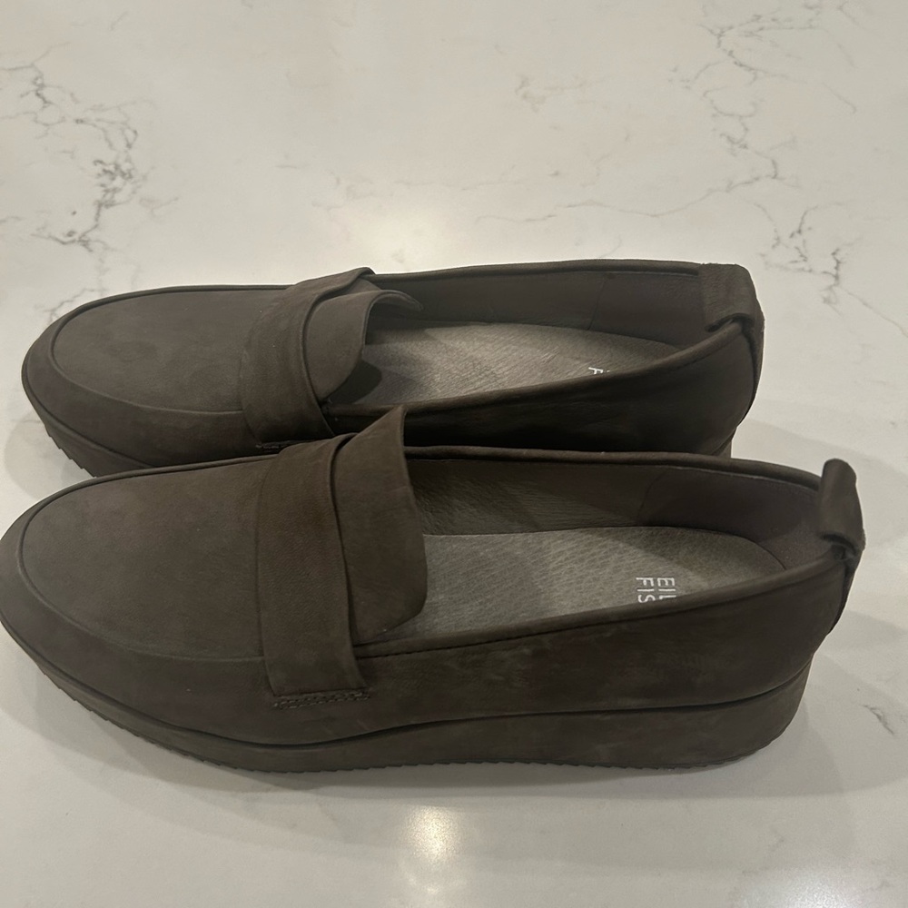 Eileen Fisher Woman’s Grey suede Slip-On Loafers new never worn - Picture 7 of 7